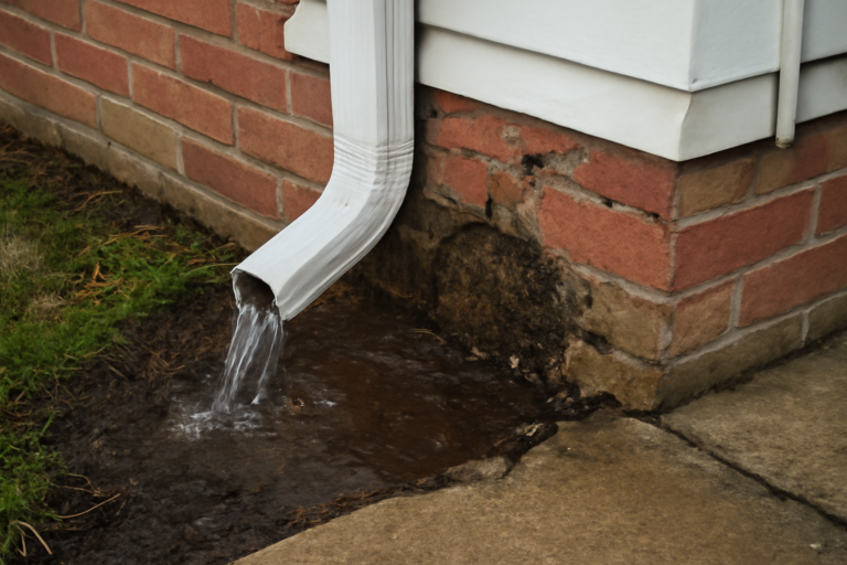Downspout Failure Water Removal