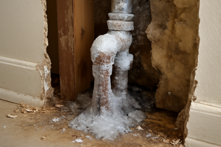 Frozen Pipe Water Removal