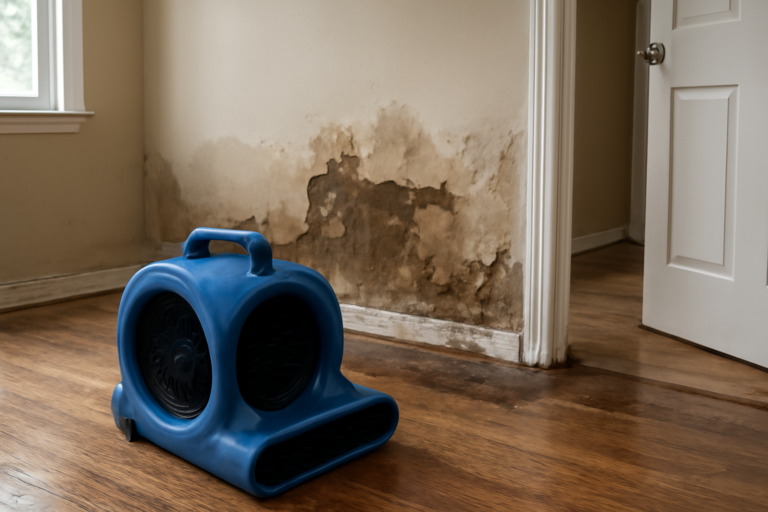 High-Velocity Air Mover Drying