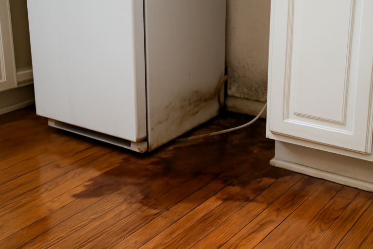 Ice Maker Line Leak Water Removal
