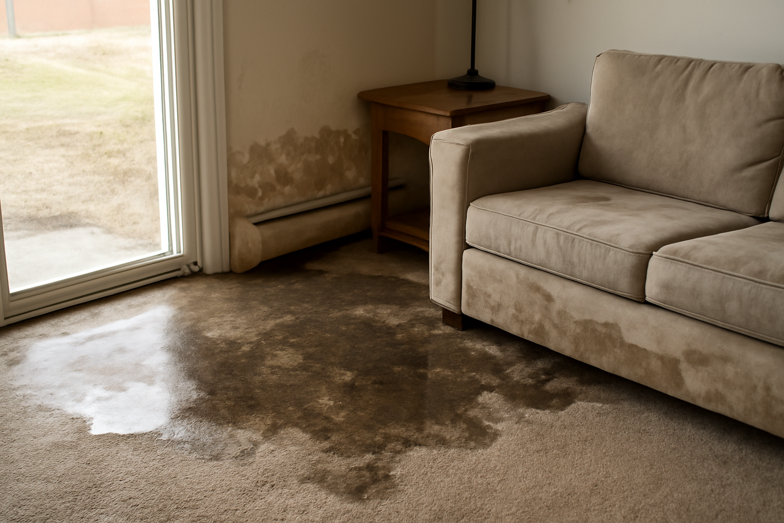 Living Room Water Removal in Fairview, TX